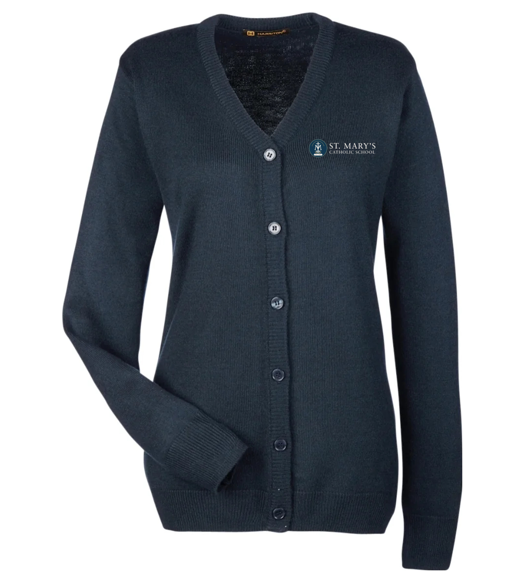 Harriton Ladies Pilbloc V-Neck Button Cardigan Sweater